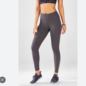 Fabletics Womens Leggings Pebble Gray High Waisted PowerHold 7/8 Size XS